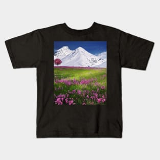 Beautiful mountain flowers Kids T-Shirt